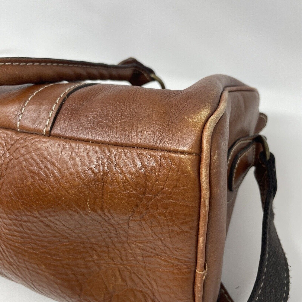 Patricia Nash Crossbody Tote Bag Cognac Brown Leather Handbag - Picture 8 of 16